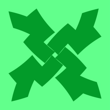 Çapraz oklar. Basit bir ikon. düz vektör illüstrasyonu