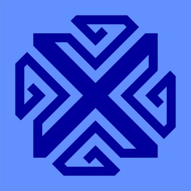 soyut çapraz logo tasarım vektör şablonu