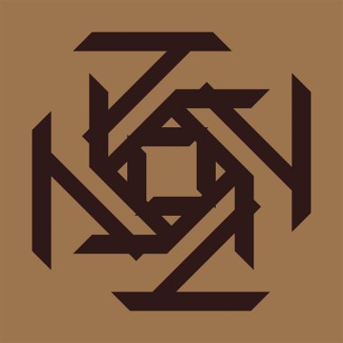 Geometrik süsleme vektörü. Vektör çizimi, soyut geometrik şekiller