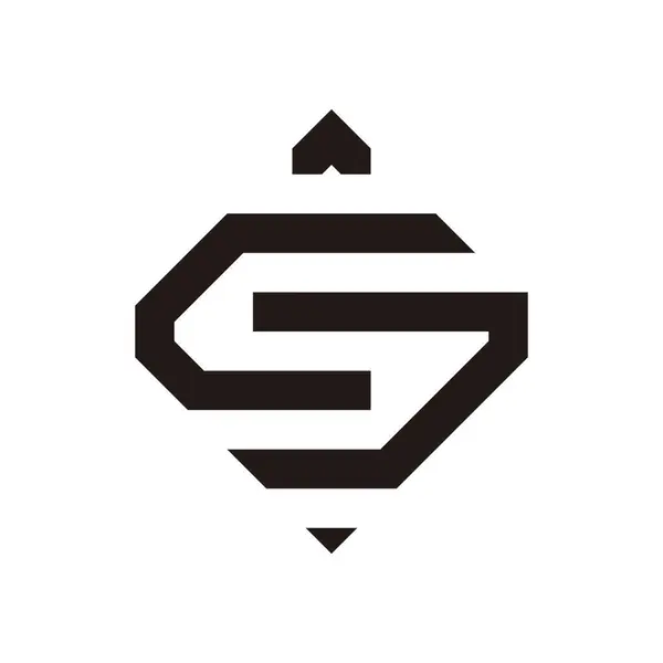 Harf s monogram simge logo tasarımı