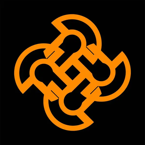 Yaratıcı geometrik sembol vektörlü soyut logo tasarımı
