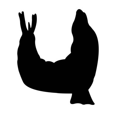 Beyaz arka planda bir kadının vektör silueti.