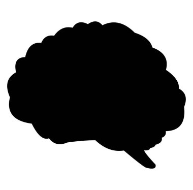 İnsan beyni simgesi, basit bir stil. vektör illüstrasyonu