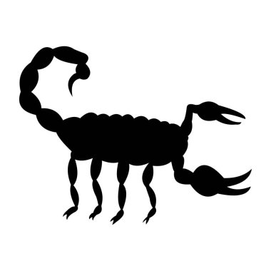 Siyah bir akrep silueti.