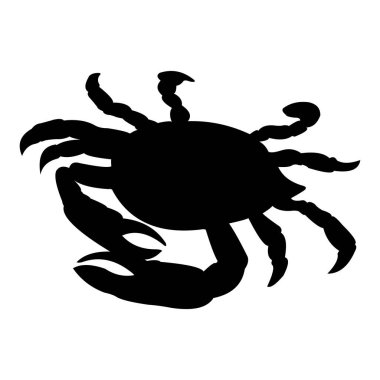 Web ve mobil uygulaması tasarımı, yengeç logo kavramı için beyaz arka plan üzerinde izole simge vektör yengeç