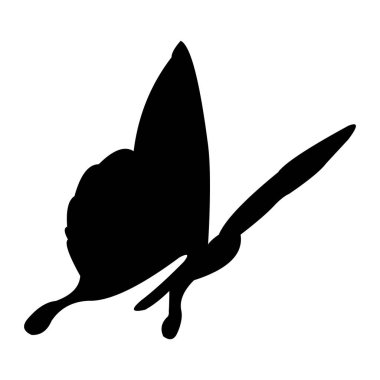 Kelebek silueti, vektör çizimi