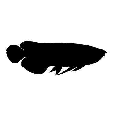 Beyaz üzerine balık silueti