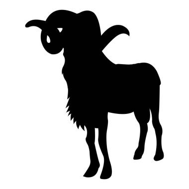 Bir keçinin silueti.