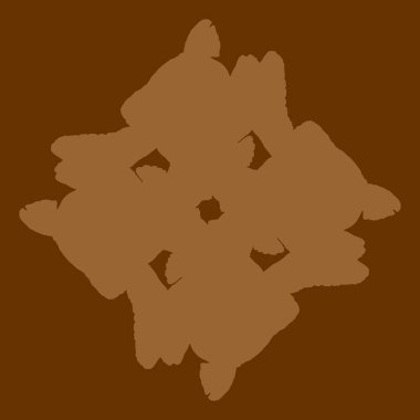 kahverengi arkaplanda kahverengi kar tanesi simgesi