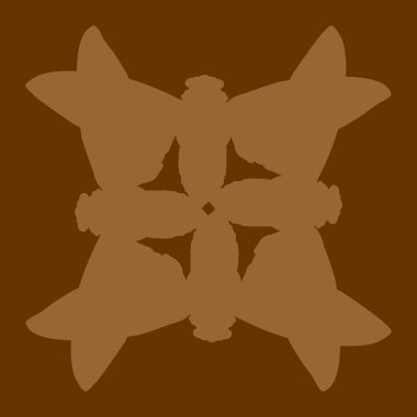 kahverengi yıldız şekilli dekoratif simge