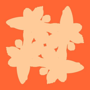 Soyut el çizimi turuncu arka plan. vektör illüstrasyonu.