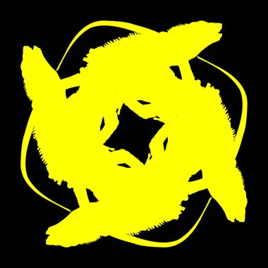 Vektör çizimi. Soyut arkaplan. siyah ve sarı