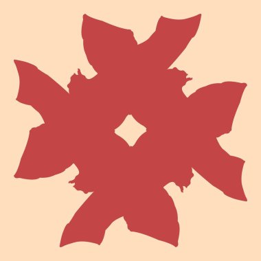 Kırmızı Kar Tanesi simgesi izole edildi