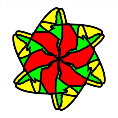 Renk kombinasyonlu soyut desenli seramik veya fayans vektör tasarımı