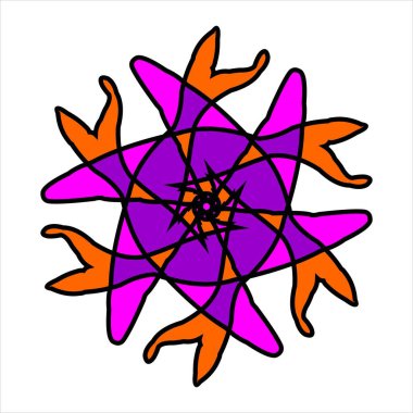 Renk kombinasyonlu soyut desenli seramik veya fayans vektör tasarımı