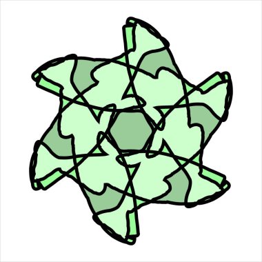 Renk kombinasyonlu soyut desenli seramik veya fayans vektör tasarımı