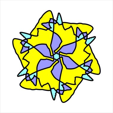 Renk kombinasyonlu soyut desenli seramik veya fayans vektör tasarımı