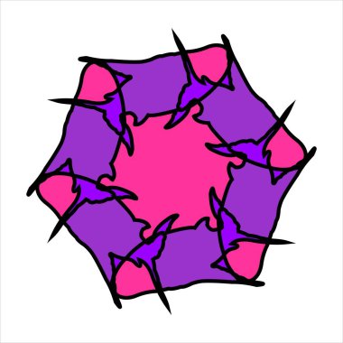 Renk kombinasyonlu soyut desenli seramik veya fayans vektör tasarımı
