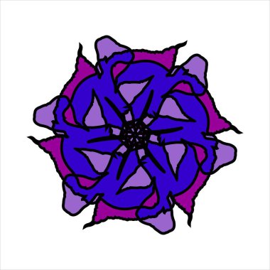 Renk kombinasyonlu soyut desenli seramik veya fayans vektör tasarımı