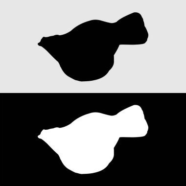 Molly balık silueti logo tasarımı beyaz ve siyah arkaplan