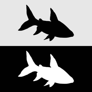 kırmızı feifeng süslemeli balık silueti tasarımı