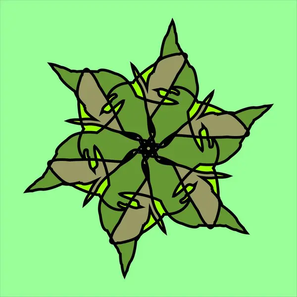 yeşil arkaplan ile çeşitli renklerde vektör seramik motif tasarımı