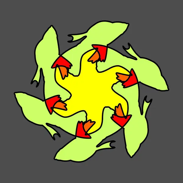 Gri arkaplanlı renkli seramik tasarım