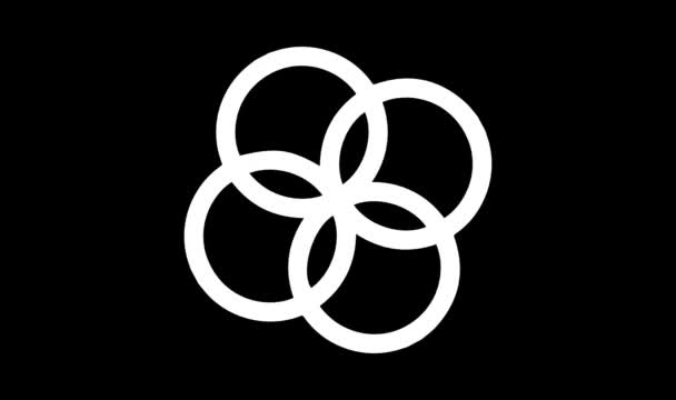 Ikona Kwiatów Ilustracja Wektor Płaski — Wideo stockowe
