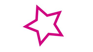 Yıldız simgesi vektörü. izole edilmiş düz resim