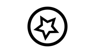 Yıldız simgesi. özet vektör çizimi beyaza izole edildi