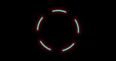 Zodyak 'ın sembolü. neon çember.