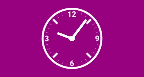 Ícone Relógio Estilo Design Plano — Vídeo de Stock