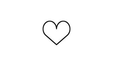 Web ve mobil uygulama tasarımınız için beyaz arkaplanda izole edilmiş kalp simgesi vektörü, sevgililer günü logosu konsepti