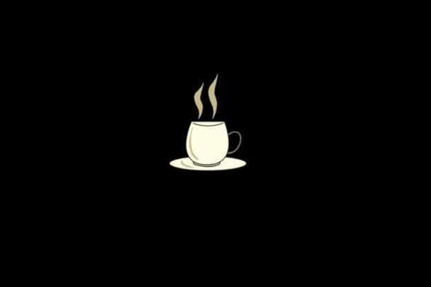 Vídeo Animação Ícone Chá Quente — Vídeo de Stock