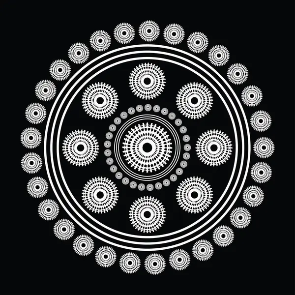 Mandala deseni siyah ve beyaz iyi