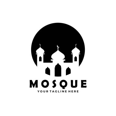 Cami logosu klasik rozet vektör çizimi tasarımı