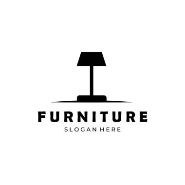 Mobilya Minimalist logo vintage vektör illüstrasyon tasarımı