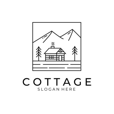 kulübe logosu çizgisi sanat rozeti minimalist vektör tasarımı illüstrasyonu