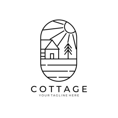 kulübe logosu çizgisi sanat rozeti minimalist vektör tasarımı illüstrasyonu