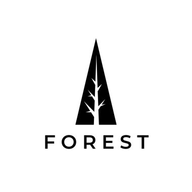 Orman açık hava logo vektör çizimi tasarımı