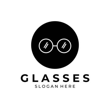 Göz gözlükleri logo vektör çizimi tasarımı
