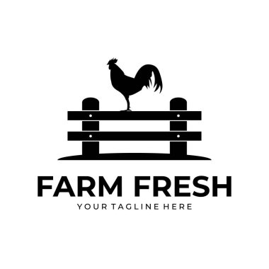 çiftlik logosu vektör illüstrasyon şablonu tasarımı