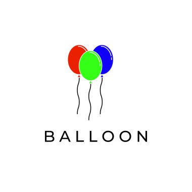 Balonlar logo vektör simgesi tasarımı