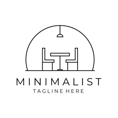 mobilya iç minimalist logo vektör çizimi tasarımı