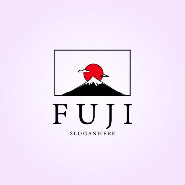 Fuji Dağı logo vektör illüstrasyon tasarımı