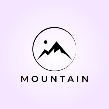 Dağ rozeti logo vektör çizimi tasarımı
