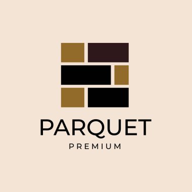 parke döşeme logosu vektör vinil illüstrasyon tasarımı