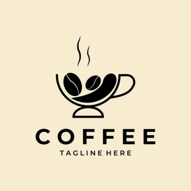 Kafe logo vektör tasarım şablonu