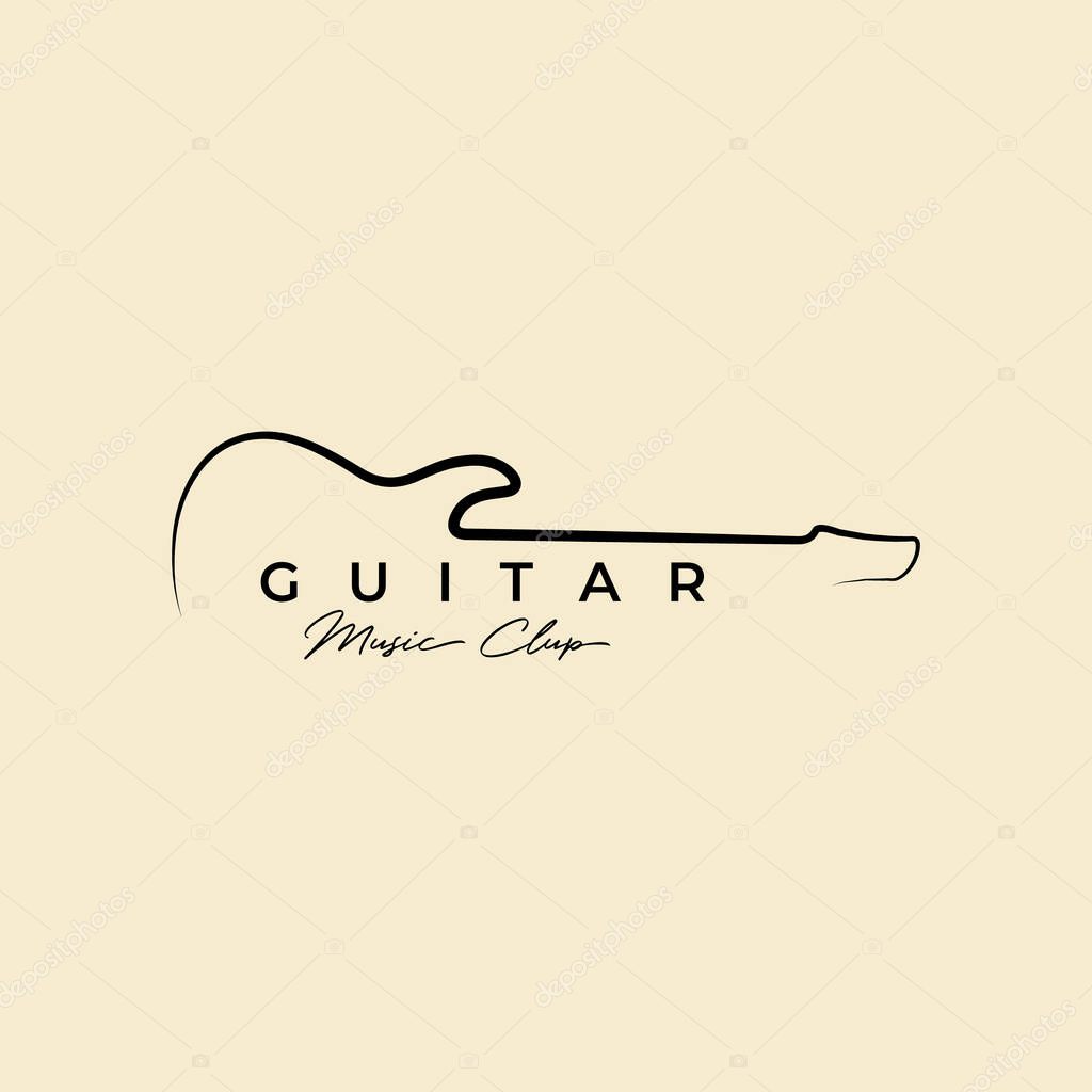 Guitar logo Design Vector design Illustration