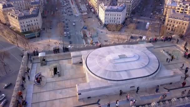 Arc Triomphe Air Париж Франція — стокове відео